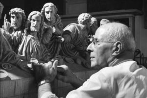 Johannes Lang of Oberammergau, Germany and his Last Supper carving